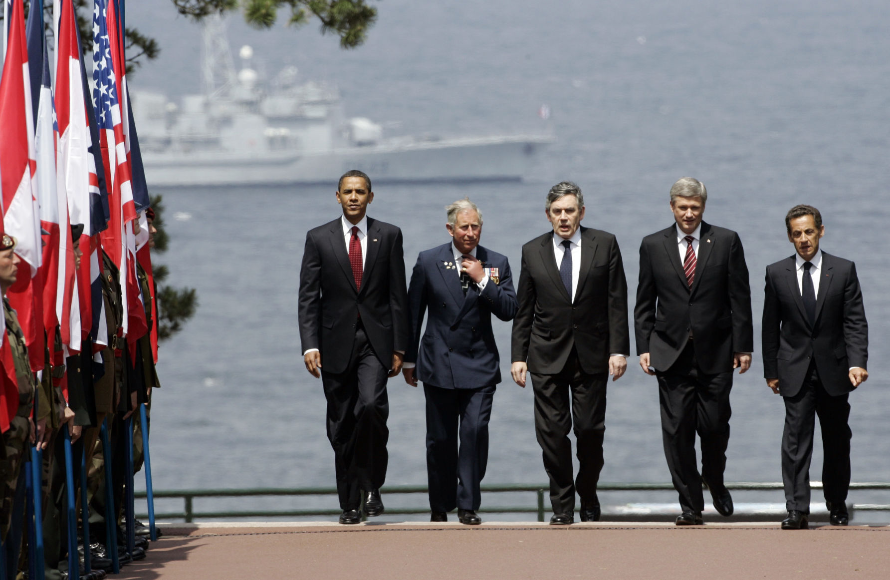 2009: Barack Obama, Prince Charles, Gordon Brown, Stephen Harper, and Nicolas Sarkozy